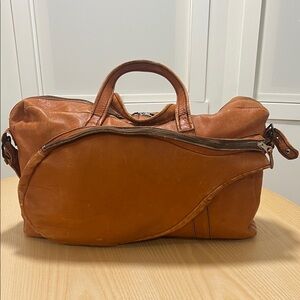 Vintage tennis bag gym travel Premium Tan Leather Duffel Bag Colombia